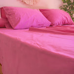 pink-hued bedding sheet 100% Cotton Turky